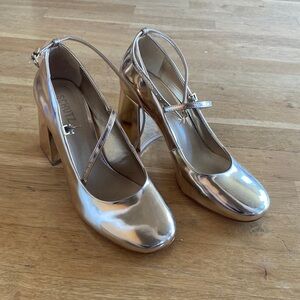 Schutz Dorothy Gold Mary Jane Heels